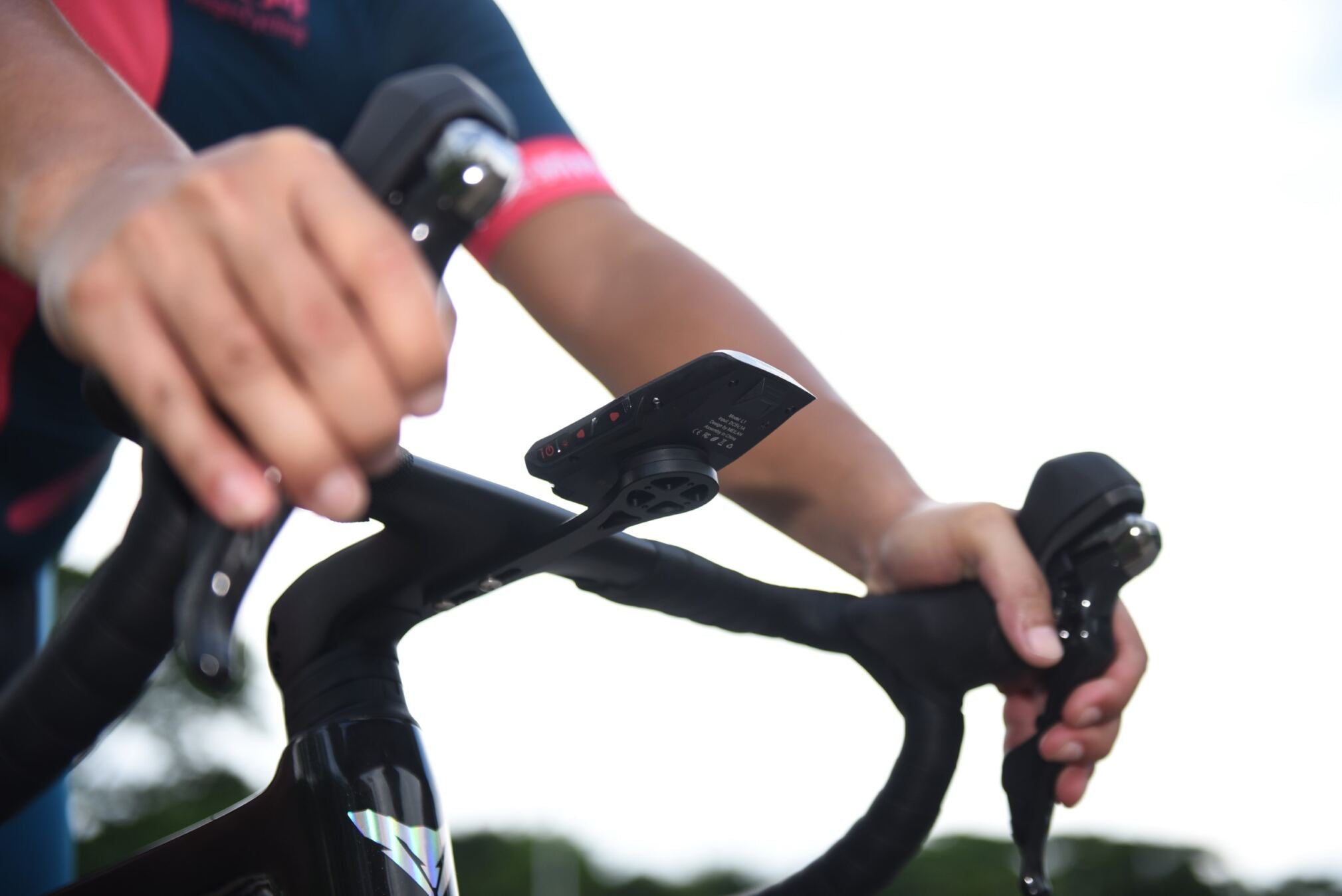 ホワイトアルミロードバイク サイクルコンピュータ付き car-011-8.jpg